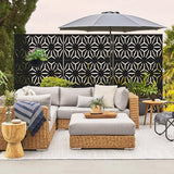 Meyoppm 72" H×48" W Metal Privacy Screen, Outdoor Indoor Privacy Screens with Stand Panels, Free Standing Decorative Privacy Screen for Patio Meyoppm