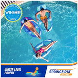 SwimWays Spring Float Premium Recliner Pool Lounger, Inflatable Pool Floats Adult with Fast Inflation for Ages 15 & Up, Sky Blue