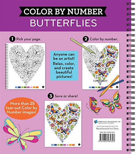 Brain Games - Color by Number: Butterflies