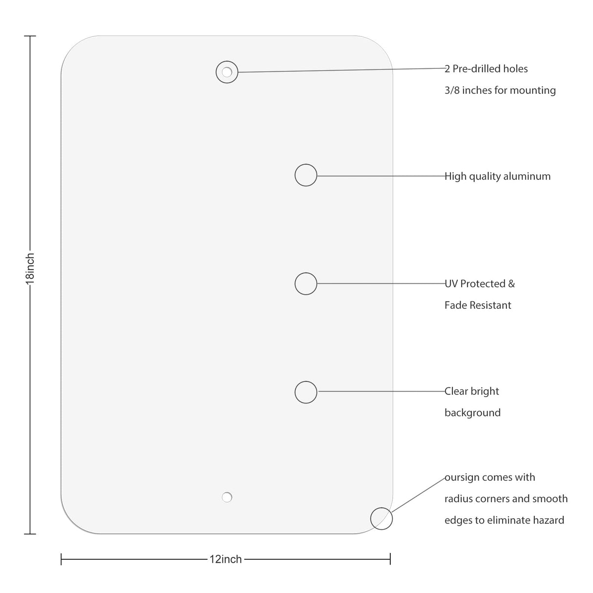 Blank Aluminum Signs 4-Pack, 18 x 12 Inches Blank Metal Sign, Write-On Sign, Blank Sign for Vinyl DTF Screenprint or Flatbed Printed Graphics, Rust Free Weather Resistant, Waterproof, Durable Ink, Easy to Mount Indoor or Outdoor Use MINGHONG