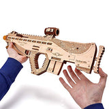 Wood Trick Assault Gun Wooden Model Kit for Adults and Teens to Build - Rifle Guns for Kids - 3D Wooden Puzzle Mechanical Model Wood Trick