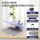 STMHOM Heat Press 16x24, Clamshell Heat Press Machine for T Shirts, Fast Heating Manual Heat Transfer Press for Sublimation and Vinyl, Compact Shirt Press for Home and Small Business STMHOM