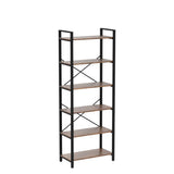 IRONCK Vintage Industrial 6-Tier Ladder Bookshelf - Durable Display Shelf for Home or Office IRONCK