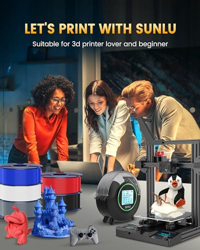 SUNLU PLA+2.0 3D Printer Filament, Upgrade PLA+ Filament 1.75mm, Tougher and Stronger, Neatly Wound PLA Plus Filament, Dimensional Accuracy +/-0.02mm, 1KG Spool(2.2lbs), Black SUNLU