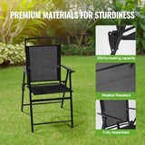 Backyard Expressions 3-Piece Folding Bistro Set – Outdoor Patio Furniture Set with 2 Mesh Chairs & Round Table – Weather-Resistant, Portable & Space-Saving Design for Balcony, Deck, Garden BACKYARD EXPRESSIONS PATIO · HOME · GARDEN
