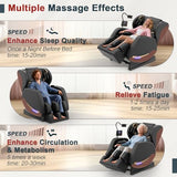 2026 Massage Chair, Massage Chairs Full Body and Recliner with 10 Fixed Points, Zero Gravity, Wood Grain Leather, Foot Massage, Airbags, Lumbar Heating, Bluetooth and Control Screen (Elegant Black) yewglen