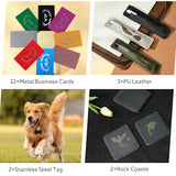 MiniStarCut 80 PCS Laser Materials Exploration Kit, DIY Laser Engraving Supplies Including Metal, Wood, PU Leather, Paper, Rock MiniStarCut