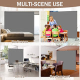 VAMFUTRE Single Panel Room Divider/Privacy Screen with Caster Wheels and Brakes - Stylish and Versatile Partition for Home,Office,School and Restauran (Gray, 6FT*6FT) VAMFUTRE