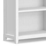 SIMPLIHOME Amherst Bookcase - 70 inch Tall 5-Shelf Solid Wood Bookshelf in White, Transitional Storage for Living Room, Study Room or Office with Adjustable Shelves and Tapered Legs SIMPLIHOME