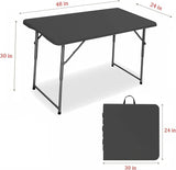 Edtian Folding Table, 4FT Small Portable & Foldable for Indoor & Outdoor Use, Compact Card Table for Camping, Crafting Edtian