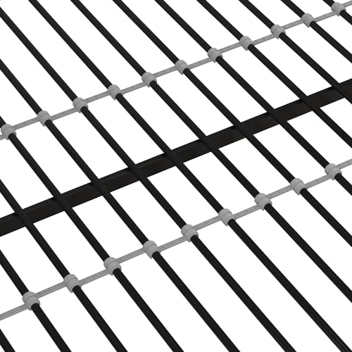 DHP Miles Low Metal Bunk Bed Frame for Kids, With Built-in Ladder, High Guardrail and Metal Slats, Floor Bed Bottom Bunk, No Boxspring Required, For Small Spaces, Twin-Over-Full, Black DHP