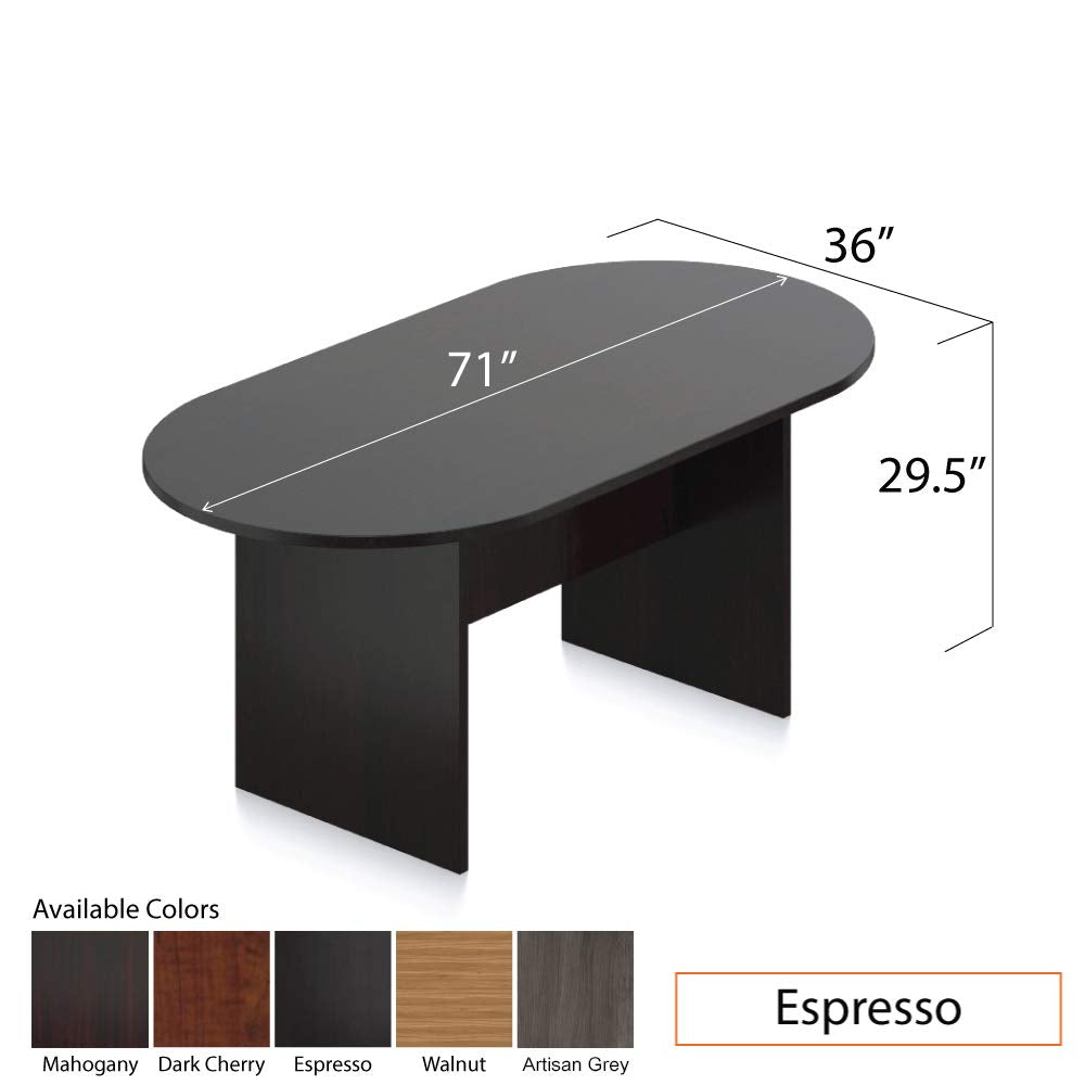 GOF 6FT, 8FT, 10FT Conference Table & Chair (G11651) Set, Dark Cherry, Espresso, Artisan Grey, Mahogany, Walnut (6ft Table Only, Espresso) GOF