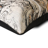 Hvatixos 1pc Polyester Pillow Cover Multicolor Abstract Texture Geometric Lines Black Moire Marble Pattern Light Luxury Single-Sided high-Precision Jacquard with Zipper 18 x 18 inches(no Pillow core) Hvatixos