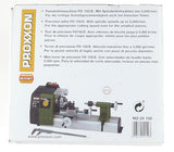 Proxxon Fine Lathe FD 150/E, Precise Lathe with 2-Stage Belt Drive, Speed Control, Spindle Speeds up to 5,000/min, Item No. 24150 Proxxon