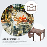 Cabilock Home Decor Home Decor Stand Coffee Table Desk Wooden Display Rack Wooden Display Base Oriental Plant Holder Curio Stand Curio Storage Rack Cabilock