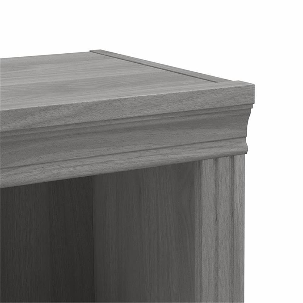 Bush Home Saratoga Tall 5 Shelf Bookcase - Set of 2 in Modern Gray Bush Home
