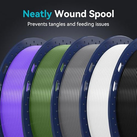 SUNLU 4KG 3D Printer Filament PLA Plus 1.75mm Black, Neatly Wound PLA+ Filament 1.75mm, PLA Filament Bundle for Most FDM 3D Printer, 1kg Spool, 4 Packs, Black SUNLU