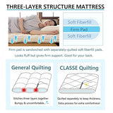 EMOOR Japanese Futon Mattress CLASSE Queen Made in Japan White, Foldable Floor Sleeping Bed Tatami Mat EMOOR