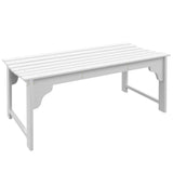 Outsunny Wooden Garden Bench, Outdoor Park Bench with Slatted Seat, Backless Front Porch Bench with Curved Seat for Conservatory, Garden, Poolside, Deck, White Outsunny
