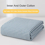 Double Quilt 100% Cotton Summer Duvet Hypoallergenic Single Double Duvet to Keep Skin Cool Soft and Lightweight Thin Cotton Quilt Machine Washable A 150x200cm Generic