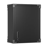 Aobabo Metal Wall Cabinet with Door, Lock and Adjustable Shelf, Metal Hanging Cabinet, Steel Garage Storage Cabinet for Home, Office and Kitchen, Black Aobabo