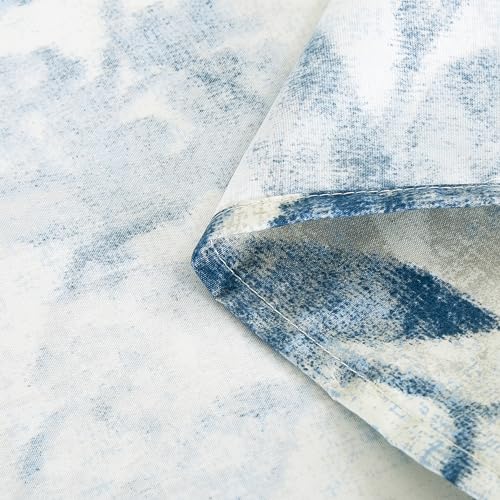 Chezmoi Collection Monica 3-Piece Tropical Floral Bed Sheet Set - Blue Gray White Textured Floral Printed Microfiber 14-Inches Deep Pocket Sheets & Pillowcases Set, Twin Chezmoi Collection