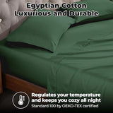 Superior Combed Cotton, 300 Thread Count Pillowcases Set of 2, Single Ply Cotton, Soft and Luxurious Bedding Sets - 20" x 40" King Pillowcase, Hunter Green Superior