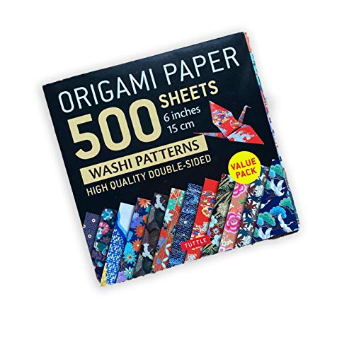 Origami Paper 500 sheets Japanese Washi Patterns 6" (15 cm): Double-Sided Origami Sheets with 12 Different Designs (Instructions for 6 Projects Included) Tuttle Publishing