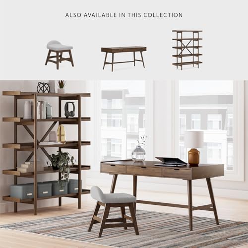 Signature Design by Ashley Lyncott Mid-Century Modern Freestanding 5-Tier 70" Etagere Bookcase, Light Brown Signature Design by Ashley