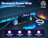 ODK 55 Inch Reversible Gaming Desk with USB Charging & Storage Solutions in Carbon Fiber Black ODK