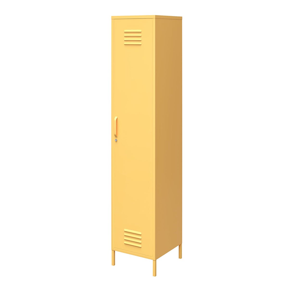 Novogratz Cache Single Metal Locker Storage, Yellow Cabinet Novogratz