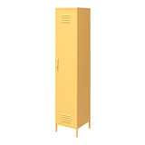 Novogratz Cache Single Metal Locker Storage, Yellow Cabinet Novogratz