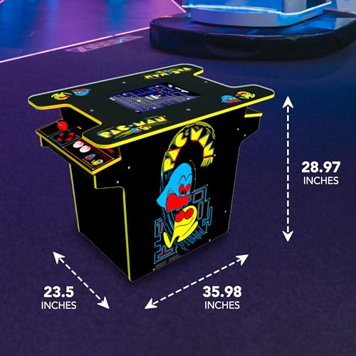 Arcade1Up PAC-MAN Head-to-Head Arcade Table with 12 Games, Multiplayer Control Panel, & 17-Inch Color LCD Screen, Black Series Edition ARCADE1UP