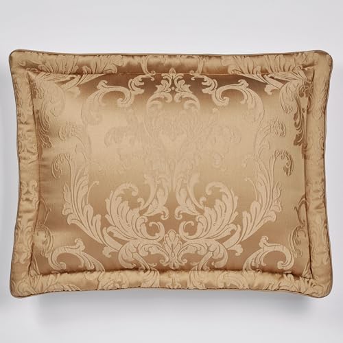 Monaco Classic Luxury Bedding | Royal Monochromatic Metallic Gold Hues | Puff Jacquard-Woven Acanthus Leaf Damask and Scrollwork | 3 Piece Bed Set Includes Oversized King Bedspread and 2 King Shams J. Queen New York