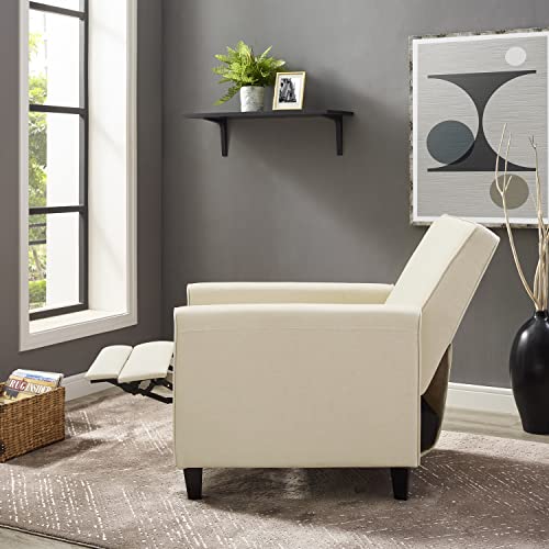Naomi Home Landon Modern Reclining Accent Chair for Living Room | Recliner Chair with Enhanced Back Support, Wide Seat, Thick Cushioning | Recliner for Small Spaces