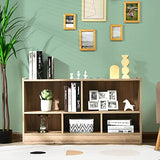 Tangkula 2-Tier 5-Cube Open Shelf Storage Bookcase - Versatile Wooden Display Cabinet for Any Room Tangkula