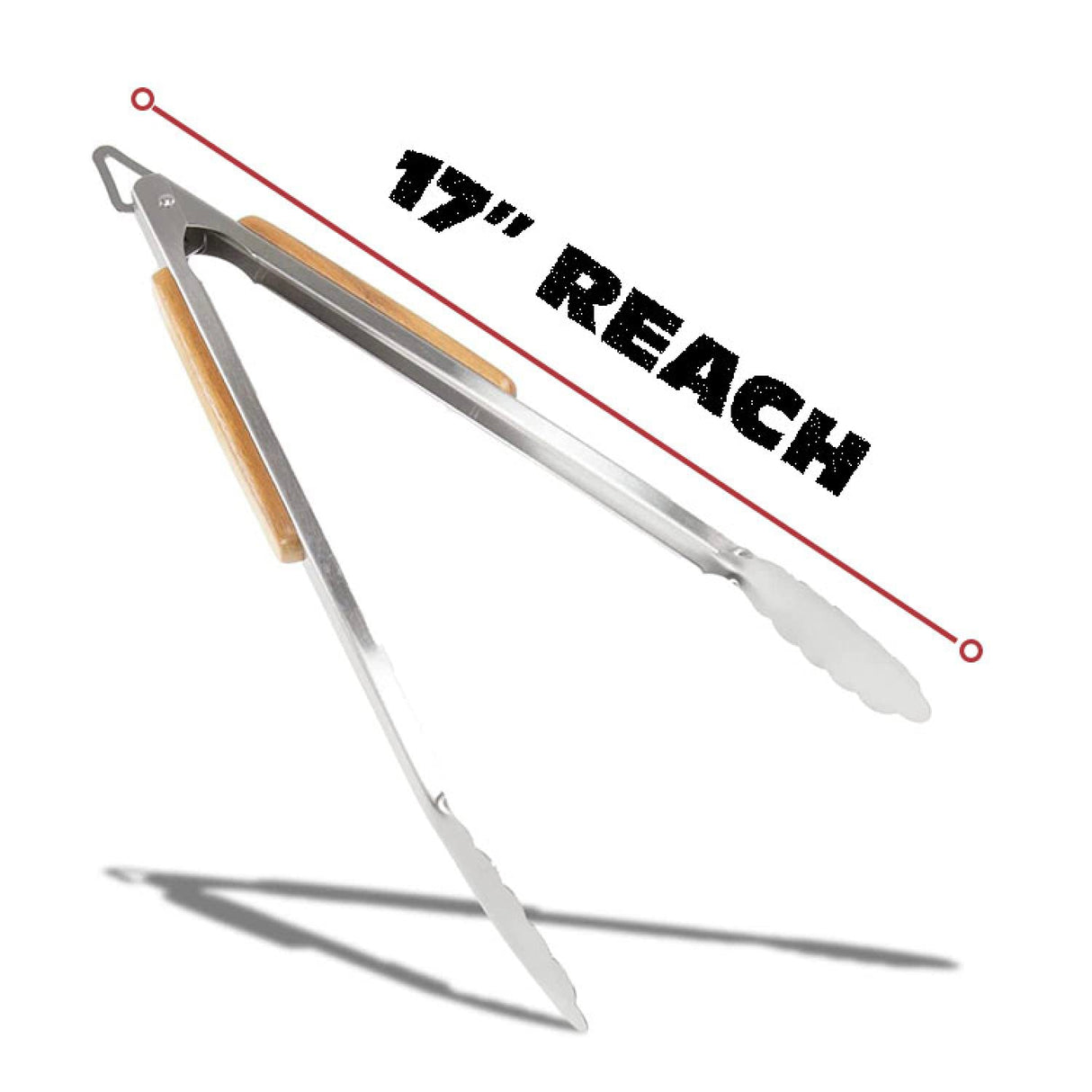 BBQ-AID 3 Piece Grill Set BBQ Accessories - Kitchen Tongs, Metal Spatula & Fork Utensils - Heavy Duty Stainless Steel Barbecue Grill Utensils for Outdoor Grill with Solid Sturdy Wood Handles BBQ-Aid