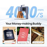LaserPecker LP4 (Ultimate), 10W Diode + 2W IR Dual Laser Engraver Machine 4000mm/s Ultra Fast Speed Handheld Laser Engraving & Cutting Machine - with Air Purifier + Slide Extension + Rotary Extension LaserPecker