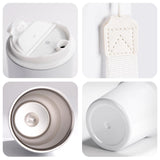 PYD Life 6 Pack Sublimation Tumblers 20 OZ White Blanks with Lid and Plastic Straw Portable String,Stainless Steel Coffee Cups for Tumbler Heat Press Sublimation Oven Printing PYD Life