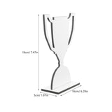 EXCEART Office Desk Decor Trophy Blank Table Sign for Party Table Sublimation Decorations Table Centerpiece Sublimation Blanks Ornaments The Sign Decorate White Supplies Sports EXCEART