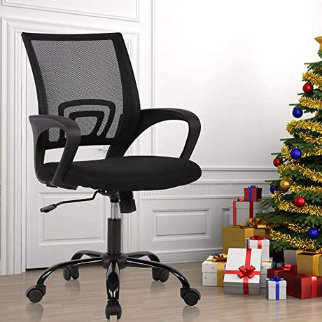 NiamVelo Mesh Office Chair Ergonomic Desk Chair Adjustable Computer Chair Comfortable Seat & Back Support Task Rolling Swivel Chair with 360 ° Quiet Casters & Armrest NiamVelo