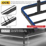 Samhapyrom Queen Floating Bed Frame with LED Lights, Heavy Duty Metal Platform Bed with Anti-Slip Mattress Holder, Easy Assembly, No Box Spring Needed, Noise Free for Bedroom Samhapyrom