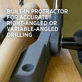 General Tools 36/37 Precision Drill Guide For 3/8-Inch or 1/2-Inch Power Drills, Portable & Lightweight, Folds Flat for Storage, Silver General Tools