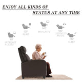 BestMassage | Recliner Chair | with 2 Point Massage Function | Pu Brown | with Lumbar Support, Adjustable Push Back, Footrest & Padded Seat | Easy Assembly | for Living Room, Home Theatre BestMassage