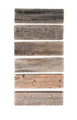 Rockin' Wood Reclaimed barn Wood Wall Paneling, Planks for Accent Walls Nail Up Application (1 Square Foot Sample Pack) Rockin' Wood