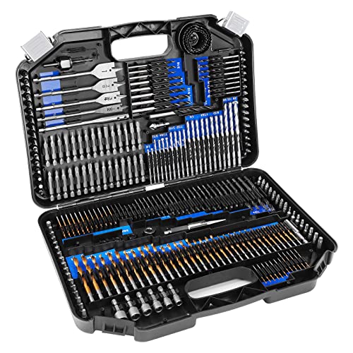 COMOWARE Drill Bit Set, 246 Pcs for Cordless Drill, Drill Driver Bit Set for Wood, Metal, Masonry, Cement and Screwdriver Bits Set Combo Kit COMOWARE