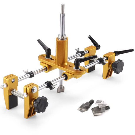 Door Lock Hole Opener Kit Lock Mortiser for Wooden Doors Lock Installation/Change Mortising Machine Mortise Jig with 3 Drill Bits Generic
