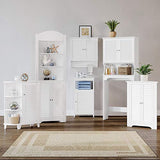 RiverRidge Ellsworth Collection Tall Corner Cabinet, White RiverRidge