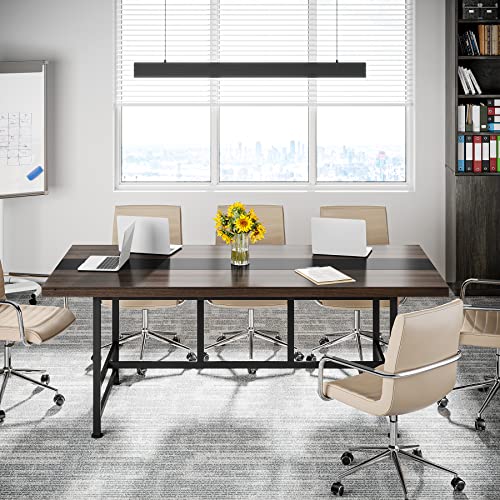 Tribesigns 6FT Conference Table, Rectangular Meeting Table, 70.86L * 31.49 W inches Seminar Table, Large Computer Desk for Office, Boardroom Desk - WoodArtSupply