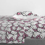 Jay Franco Sheet Set with Fitted, Flat Sheets & Pillow Cover - Ultra-Soft Bedding with Pillowcase for Room Decor, Multi - Hello Kitty, 3 Piece Twin Jay Franco